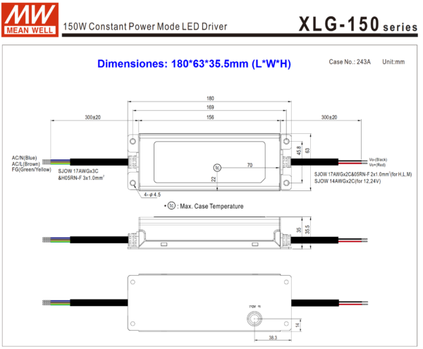 12v125 amp driver led mean well xlg 150 12 a 1