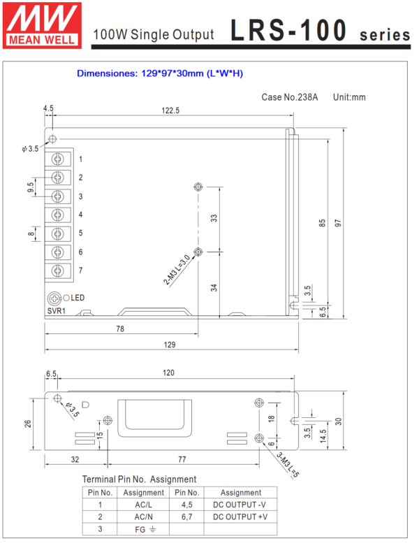 lrs 100 5 fuente meanwell