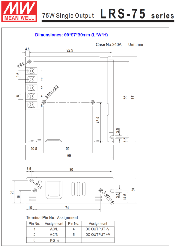 lrs 75 24 fuente meanwell