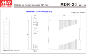 MDR-20-12 FUENTE DE PODER 12V@1.67 Amp 3 mdr 20 12 fuente mean well 1