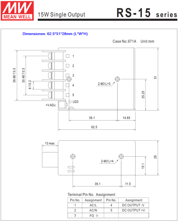 rs 15 12 fuente meanwell