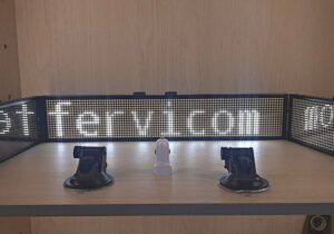 3050712 K1696W PASAMENSAJES PORTATIL WIFI 16X96PIX 500X95X15MM BLANCO SALDO 2