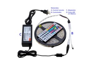 3500200 KIT CINTA RGB 2.5 CON ADAPTADOR Y CONTROL 1