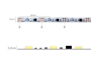 35100002 CINTA LED SILICONADA TIPO1 5050 60L 12V PIXEL RGB INTELIGENTE 14.4W 10MM