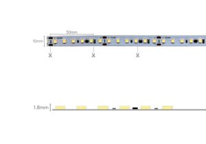 35100082 CINTA LED TIPO1H 2835 SS 120L 24V 4000K 9.6W 1MTR CORRIENTE CONSTANTE 10MM
