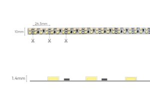CINTA LED TIPO1H 2835 SS 240L 12V DUAL CCT 3000K + 6500K 2 35100742 CINTA LED TIPO1H 2835 SS 240L 12V DUAL CCT 3000K 6500K 22W 2200LMMT PCB 10MM