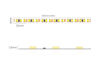 35100862 CINTA LED TIPO1H SILICONADA 2835 120L 12V 3000K 14.4W 1368LMMT IP65 8MM 1