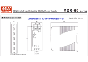 6700069 MDR 60 24 2 FUENTE MW RIEL DIN 24V@2.5A CJ42