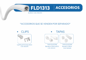 FLD1313 PERFIL SILICONA BLANCO 1mtr 2 FLD1313 1