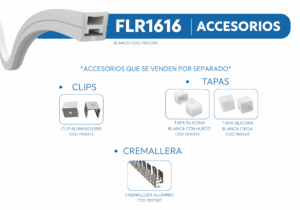 FLR1616 PERFIL SILICONA BLANCO 1mtr 2 FLR1616 2