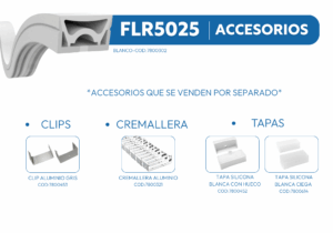 FLR5025 PERFIL SILICONA BLANCO 1mtr 2 FLR5025 1