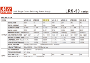 LRS-50-12 FUENTE DE PODER 12V@4.2 Amp 2 LRS 50 12 FUENTE MW METALICA 12V@4.2A CJ60 1