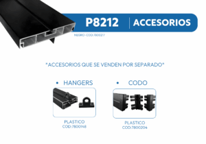 P8212 PERFIL PS ALUMINIO PASAMENSAJES DOBLE CARA NEGRO 2 PAGINA WEB FOTOS GALERIA ACCESORIOS 1