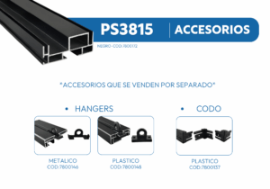 PS 3815 PERFIL ALUMINIO PASAMENSAJES NEGRO 1mtr 2 PS3815 1