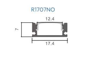 R1707NO PERFIL DE ALUMINIO NEGRO DIFUSOR OPAL 1mtr 2 R1707NO 2 1