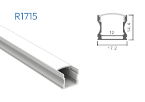 R1715 PERFIL DE ALUMINIO DIFUSOR OPAL 1mtr