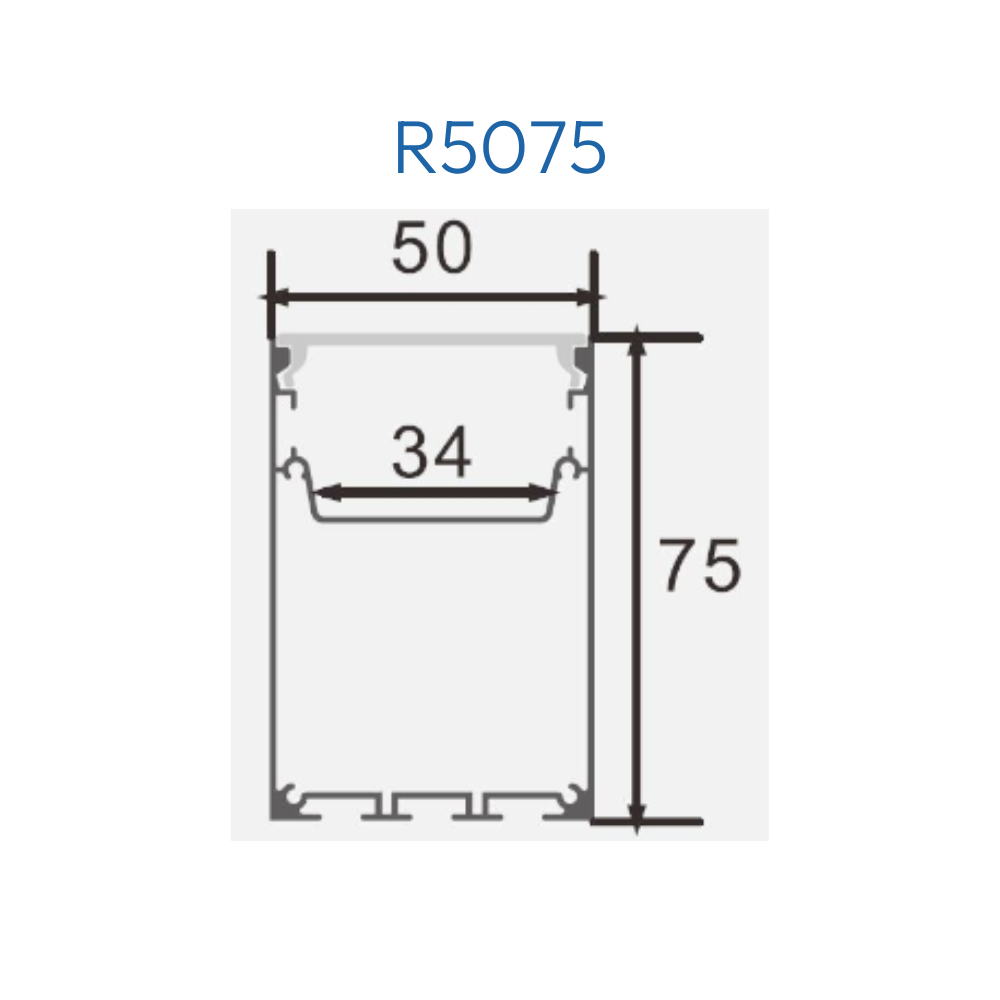 R5035 PERFIL DE ALUMINIO DIFUSOR OPAL - Productos LED Bogotá - Fuentes,  adaptadores y circuitos Colombia