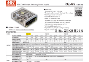 RQ-65B MW FUENTE CUADRUPLE 2 RQ 65B FUENTE MW METALICA MULTIVOLTAJE 5V 12V 5V 12V CJ30