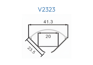V2323 PERFIL DE ALUMINIO SIN DIFUSOR 1mtr 2 V2323 2 1