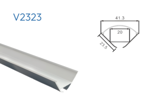 V2323 PERFIL DE ALUMINIO SIN DIFUSOR 1mtr 1 V2323 4