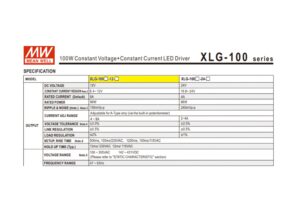 XLG-100-12-A FUENTE DIRVER LED 12V@8 Amp 2 XLG 100 12 A 2 1