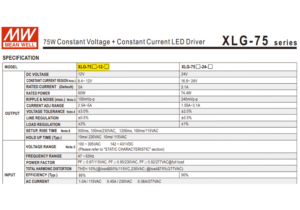 XLG-75-12-A FUENTE DRIVER LED 12V@5 Amp 2 XLG 75 12 A FUENTE MW ALUM IP65 12V@5A CJ24 UTB