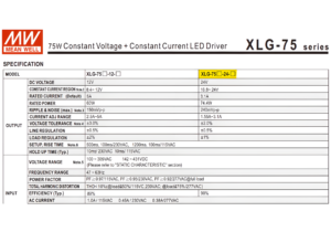 XLG 75 24 A FUENTE MW ALUM IP65 24V@3.1A CJ24 UTB PROMO