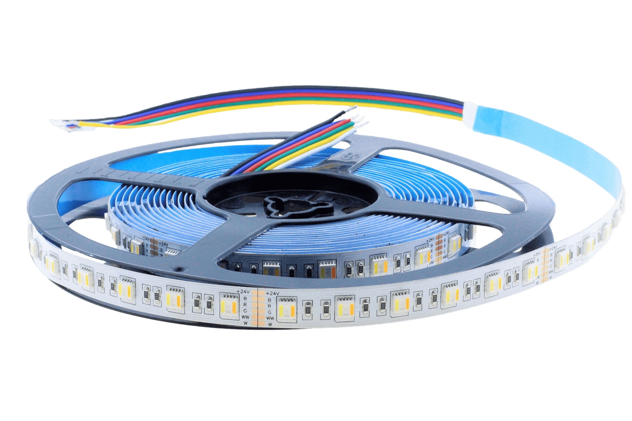 KIT DE CINTA LED 12V 60 LEDS LUZ CALIDA PARA USO INTERIOR ROLLO 5