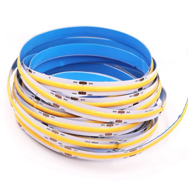 cinta led cob 24v 480 leds 2700k 2