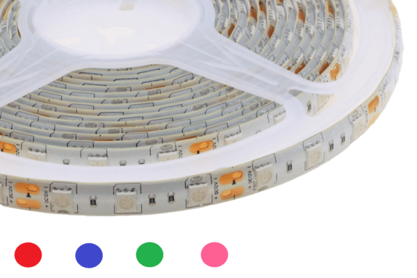 cinta led eco 5050 siliconada colores