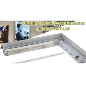PCLU40 4cm PERFIL CAJA DE LUZ UNA CARA 1mtr 2 perfil caja de luz una cara 4cm