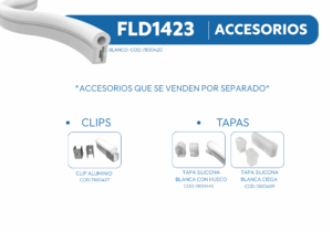 FLD1423 PERFIL SILICONA BLANCO 1mtr 2 FLD1423 1