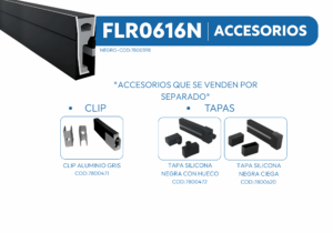 FLR0616N PERFIL SILICONA NEGRO 1mtr 2 FLR0616N 1 1