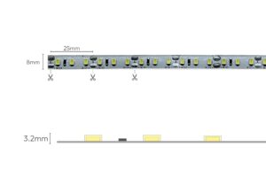 35100392 CINTA LED TIPO1 2835 SILICONADA 120L 12V 9000K 16.8W 1600LMMT 8MM