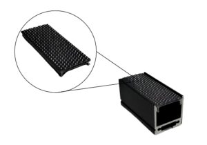 DIFUSOR PRISMA NEGRO PARA PERFIL R/RA2020PN