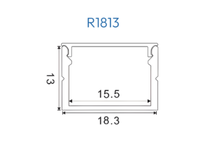 R1813 PERFIL DE ALUMINIO BLANCO 1mtr 2 R1813 2