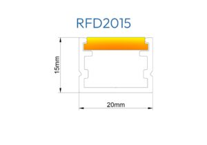 7800585 RFD2015 2 PERFIL DE ALUMINIO CRUDO DIFUSOR OPAL SILICONA 1MTR CJ120 NVP