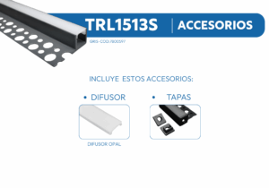 TRL1513S PERFIL TRIMLESS GRIS 1mtr 3 TRL1513S 1