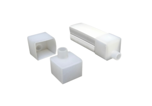 TAPA SILICONA BLANCA CON HUECO PARA PERFIL FLR1616