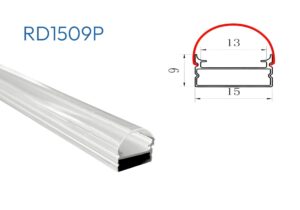 RD1509P PERFIL DE ALUMINIO DIFUSOR CRISTAL 1mtr 1 RD1509P