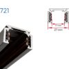 R2721 PERFIL ALUMINIO RIEL MAGNÉTICO NEGRO 1mtr 4 7800627 R2721 PERFIL ALUMINIO RIEL MAGNETICO
