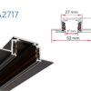 RA2717 PERFIL ALUMINIO RIEL MAGNÉTICO NEGRO 1mtr 4 7800628 RA2717 PERFIL ALUMINIO RIEL MAGNETICO
