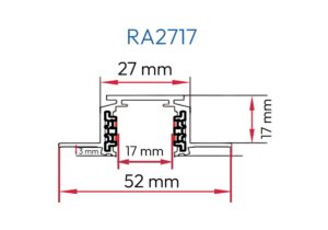 7800628 RA2717 PERFIL ALUMINIO RIEL MAGNETICO 2