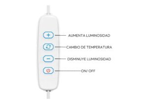 EXTENSIÓN DE BOMBILLOS DIMERIZABLE PARA ESPEJO 2 Exten. Bombillo 3
