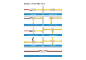 CONECTOR CLIP PARA CINTAS LED Y COB 9 EN 1 3 CONECTOR CLIP PARA CINTA COB 9 EN 1 2PIN 3