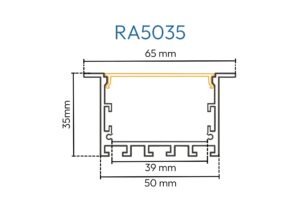 RA5035 PERFIL DE ALUMINIO DIFUSOR OPAL 1mtr 2 7800661 2