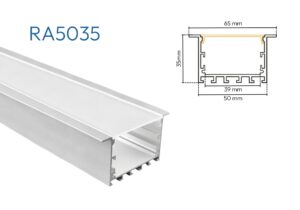 RA5035 PERFIL DE ALUMINIO DIFUSOR OPAL 1mtr 1 7800661