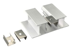 FRDW7524 CLIP ALUMINIO GRIS