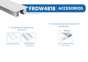 7800673 TAPA ALUMINIO GRIS PARA PERF FRDW4818 CON TORNILLOS 3