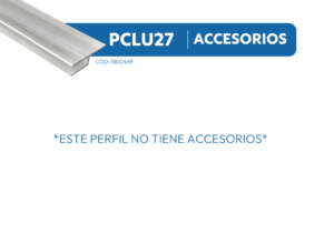 PCLU27 2.7cm PERFIL CAJA DE LUZ UNA CARA 1mtr 2 PCLU27 1